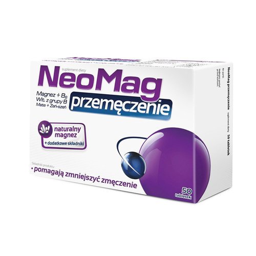 NeoMag Overstrain Magnesium + B1 B2 B6 B12 + Niacin 50x tablets Przemeczenie Expiry 05/2024