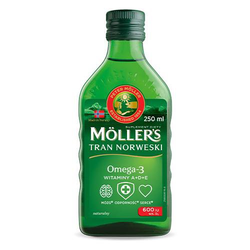 Moller&acirc;��s &Acirc;&reg; Omega 3 Cod Fish Liver Oil Omega-3 Mollers Tran Vitamin A+D3+E 250 ml NATURAL