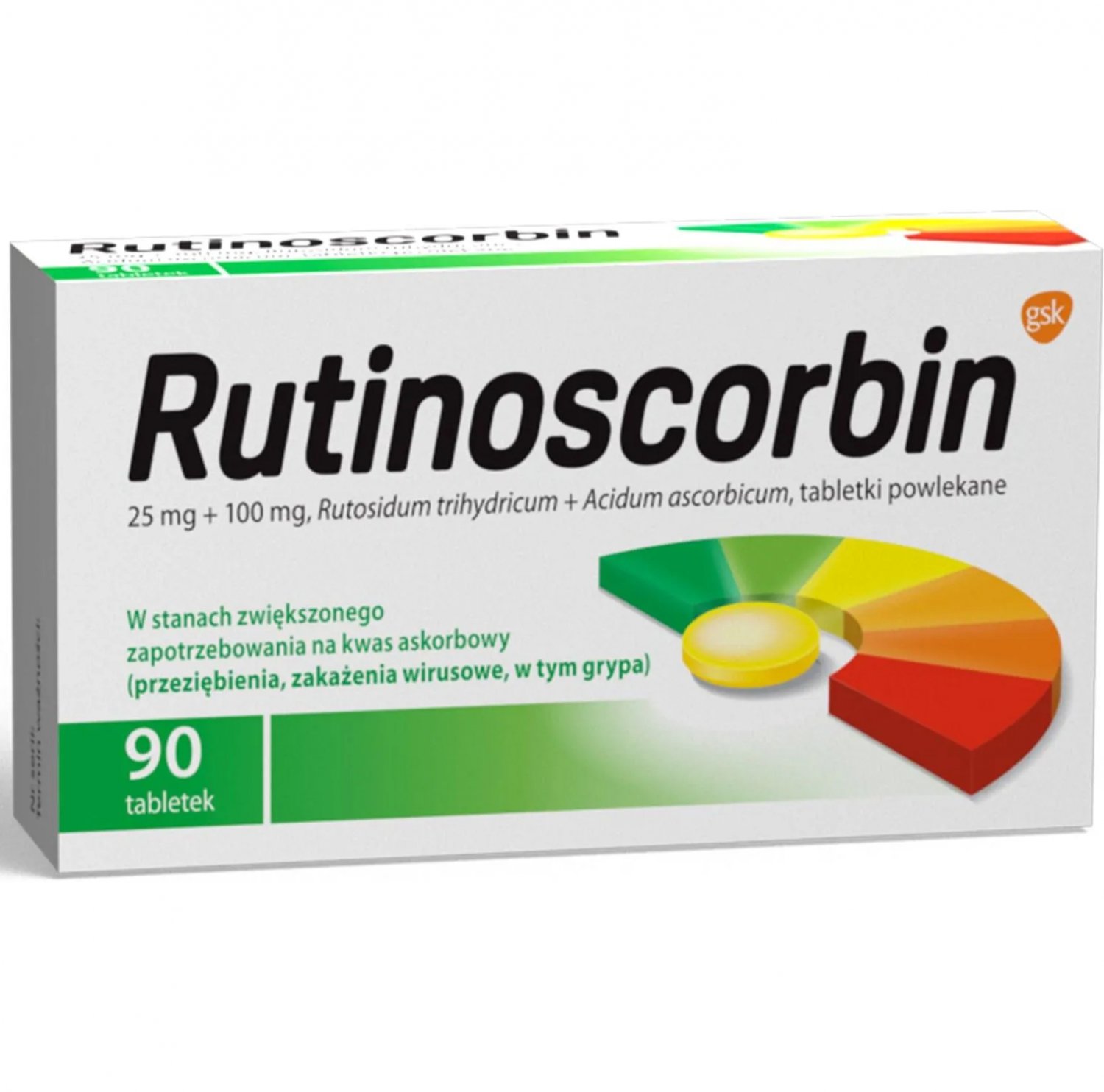 Rutinoscorbin 90x Tablets Rutoside + Ascorbic Acid Cold Flu Immune Booster Blood Vessels
