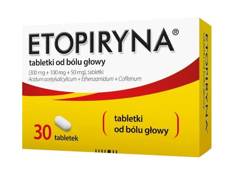 Etopiryna 30x tabletki od bólu głowy headache painkiller pills bol glowy