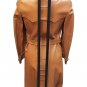 Women's Coat Real Leather Vintage 70's trench Double Chest 44 Ita Unique Luxury