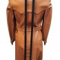 Women's Coat Real Leather Vintage 70's trench Double Chest 44 Ita Unique Luxury
