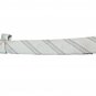 Tie handcrafted Pure Silk 2 3/8in Elegant White striped Black Blue Pearl