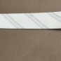 Tie handcrafted Pure Silk 2 3/8in Elegant White striped Black Blue Pearl