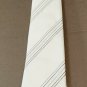 Tie handcrafted Pure Silk 2 3/8in Elegant White striped Black Blue Pearl