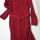 Dress Winter 90% Wool Red Cherry 44 Fabric Crêpe Length Midi