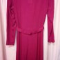 Dress Winter 90% Wool Red Cherry 44 Fabric Crêpe Length Midi