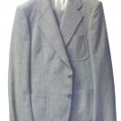 Men's Suit Winter Vest Ages 70 Flared Elephant Cinema Grey Tweed Pocket Patch