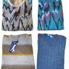 Men's Sweater Crew-Neck Light Cotton Blend Fantasy Long Sleeve S L XL Lot