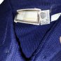 Men's Sweater Pure Wool Iws Neck Polo Winter Size M Tubular Ribs Blue Vintage