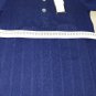 Men's Sweater Pure Wool Iws Neck Polo Winter Size M Tubular Ribs Blue Vintage