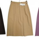 Skirt Solid Colour Two Folds Wool Blend Autumn Winter Casual Made IN Italy New