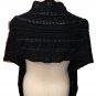 Twin Set Women Black Pure Wool Size L Jacket Stole Formal Tre Nani Made IN Italy