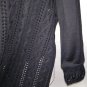 Twin Set Women Black Pure Wool Size L Jacket Stole Formal Tre Nani Made IN Italy