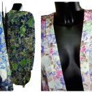 Whippet Coat Jacket Woman Pink Blue Flowers Silk Blend 2 Fantasie Classic Light