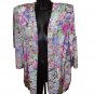 Whippet Coat Jacket Woman Pink Blue Flowers Silk Blend 2 Fantasie Classic Light