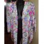 Whippet Coat Jacket Woman Pink Blue Flowers Silk Blend 2 Fantasie Classic Light