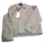 Men's Jacket Short Winter Wool Brown Buttons Leather Zipper Various Sizes