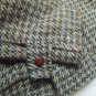 Men's Jacket Short Winter Wool Brown Buttons Leather Zipper Various Sizes