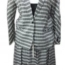 Woman set Pure Linen Summer Jacket Skirt Revolves Fit Comfortable Grey