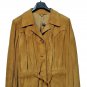 Overcoat Dust Coat Woman Real Leather Suede Piece Unique Ages '70 Tassel Hiq