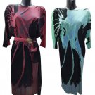 Dress Summer Fantasy Floral Light 42 46 Ita Bottom Black Vintage