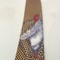 Tie Pure Silk handcrafted Rooster Effect 3D Made IN Italy 3 1/8in 2 Colours New