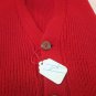 Mens Cardigan Wool Red Classic Vintage With Or Without Pockets M - L 2 Models