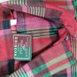 Polo Summer Man Rodrigo Neck Shirt Tartan Red Cotton & Linen Clothes Wide