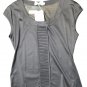 Women Vest Top Black Sleeveless lisle yarn Size 44 Elegant Lightweight Made Ita