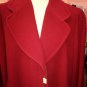 Jacket Woman Fabric Pure Wool Outsize Large Winter Red Elena Miro '