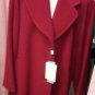 Jacket Woman Fabric Pure Wool Outsize Large Winter Red Elena Miro '