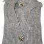 Cardigan Grey Pearl Woman Winter Belt Vintage Wide Collar SIZE S/M Last