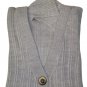 Cardigan Grey Pearl Woman Winter Belt Vintage Wide Collar SIZE S/M Last