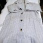 Cardigan Grey Pearl Woman Winter Belt Vintage Wide Collar SIZE S/M Last