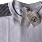 T-Shirt Crew-Neck Man short Sleeve White Yellow Ramie M Or L Giessebi Striped
