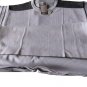 T-Shirt Crew-Neck Man short Sleeve White Yellow Ramie M Or L Giessebi Striped