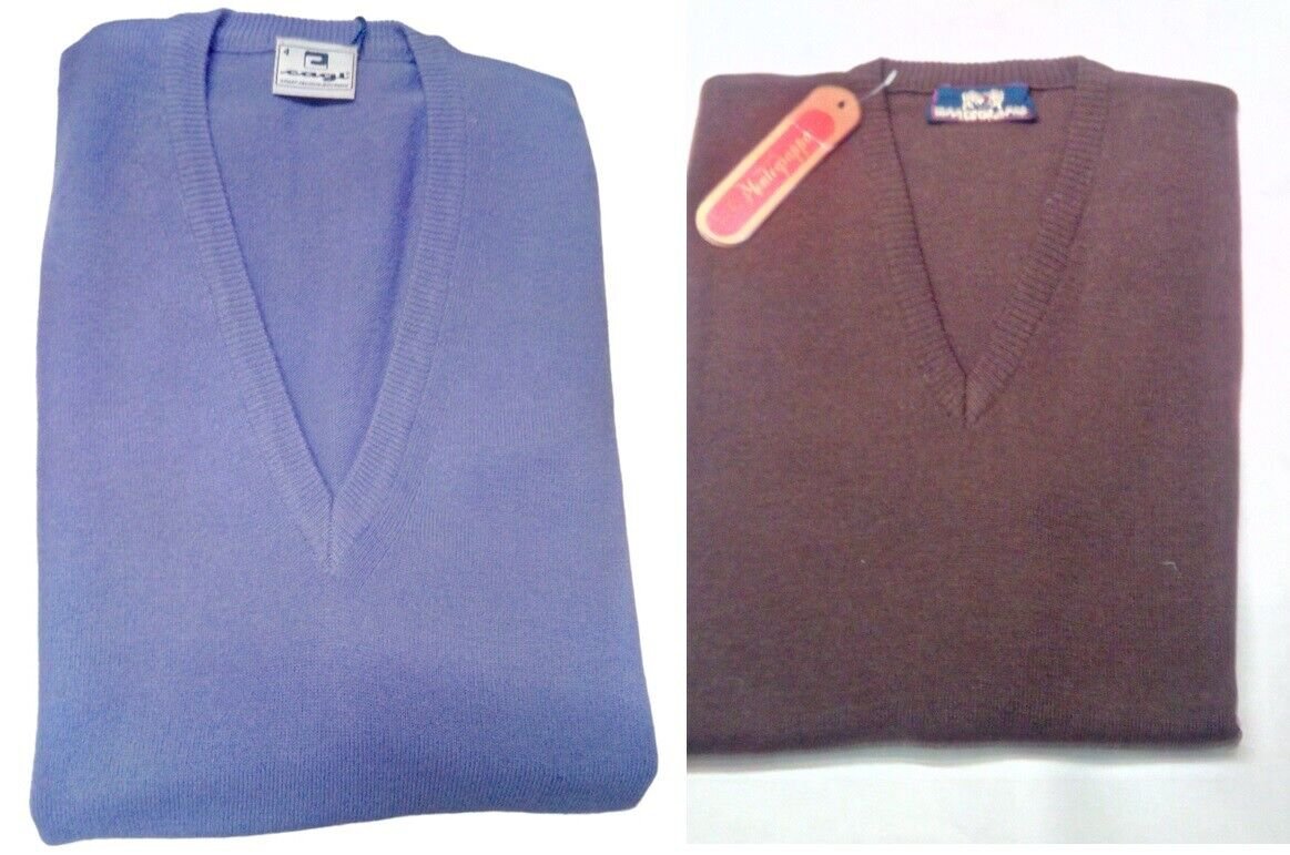 Sweater Sleeveless Vest Man Wool Size S M L Cagi Jersey Shaved Various Colours