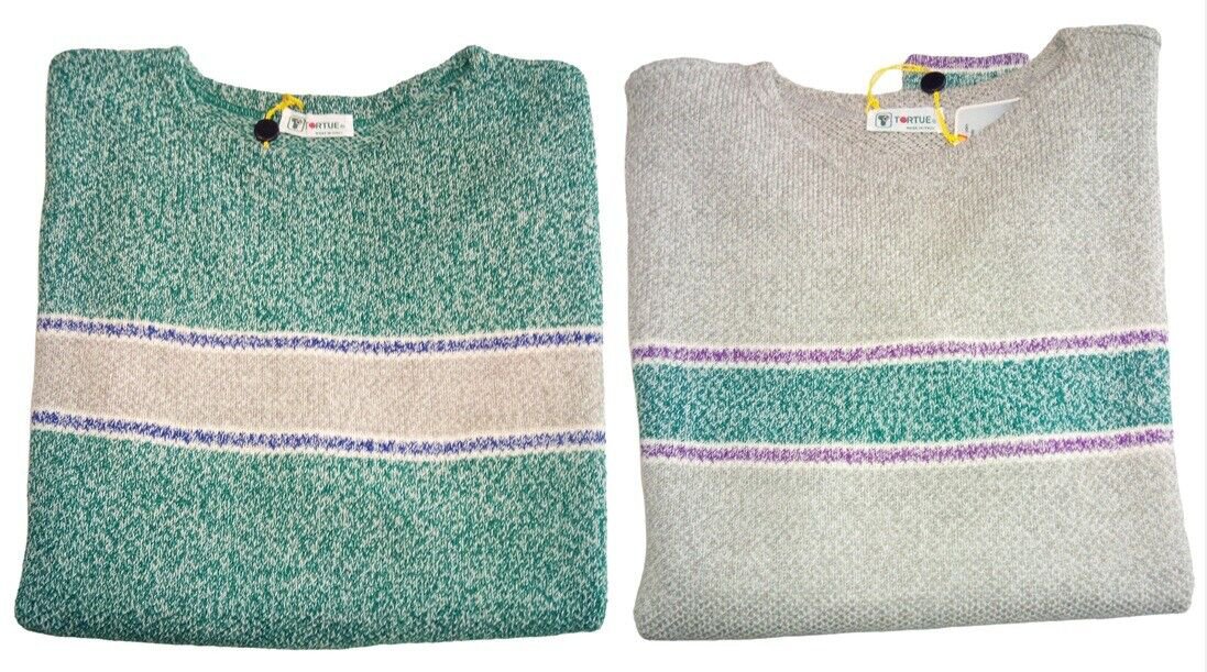 Sweater Crew-Neck Classic Man Pure Wool Cold Beige Green Cool & Comfortable