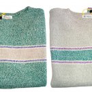 Sweater Crew-Neck Classic Man Pure Wool Cold Beige Green Cool & Comfortable