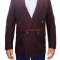 Men's Jacket Double Chest Winter 46/52 Wool Marc Made IN Italy New Violet