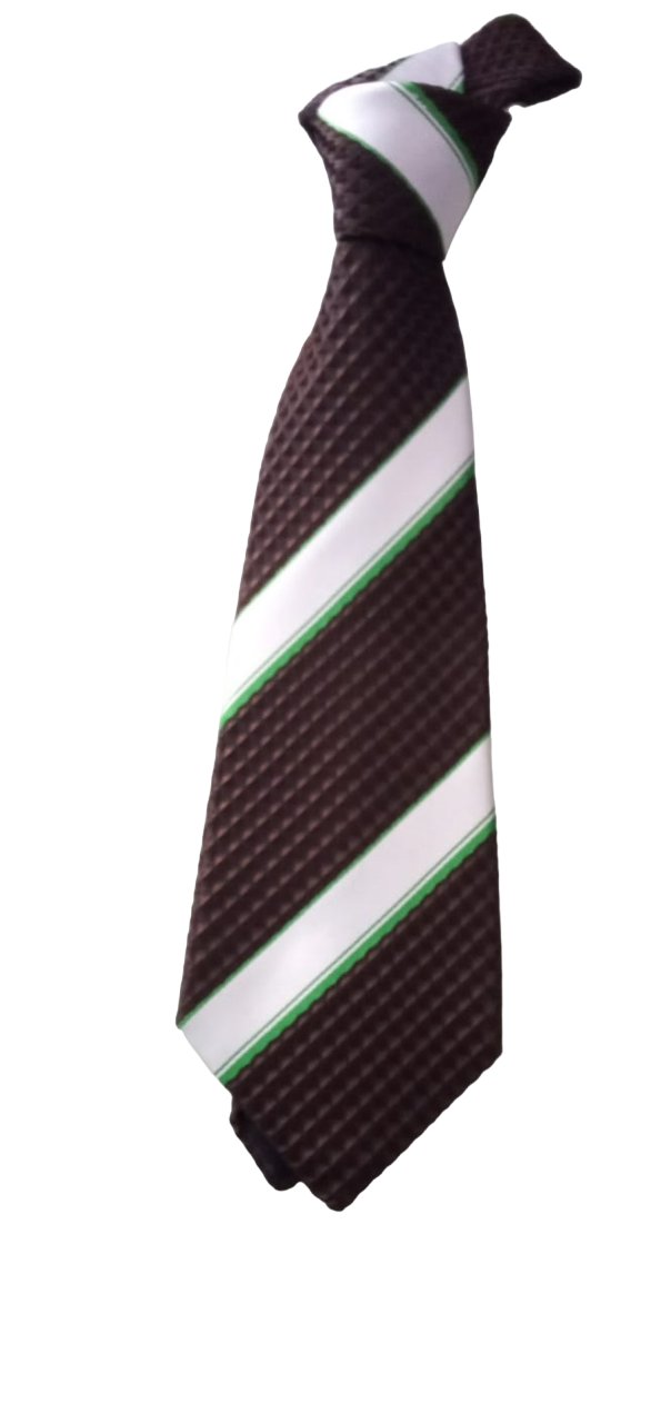 Tie Model Classic Man Effect 3D Waffle Bottom Blue Striped Polyester Como