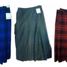 Skirts Winter Various Sizes From 40 A 48 & Colours Midi Wool Tartan Red Blue