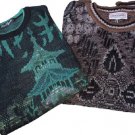 Pullover Man Spring Fantasy Japan & Mandala L XL Real Vintage Mix Cotton
