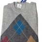 Men's Sweater Crew-Neck Wool Merino Classic Rhombus Cagi Sweater Made IN Italy