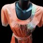 Dress Vintage 80's Flowers Long Summer Size 42 46 Ita Cool Made IN Italy