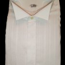 Shirt Ceremony White Operated striped Neck Diplomat Pure Cotton Vintage New