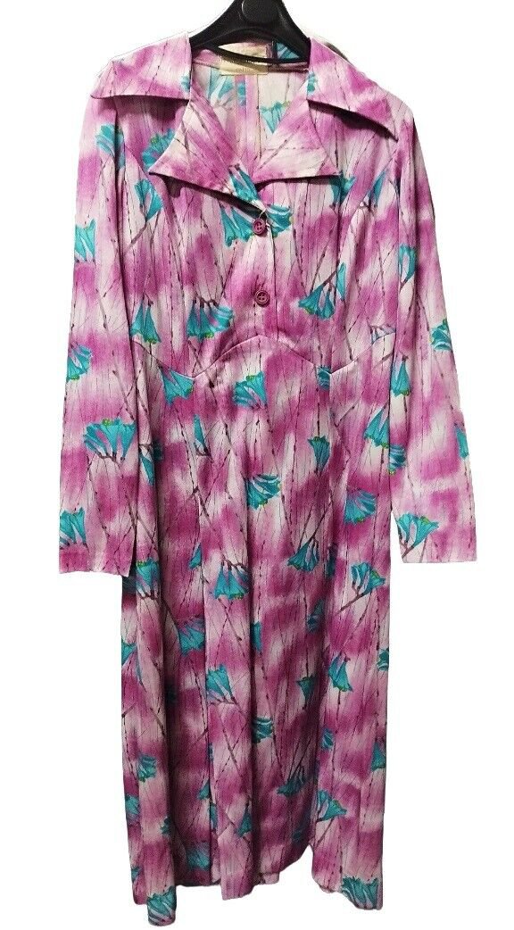 Dress Light Jersey Microfibre Real Vintage Pink Fantasy Long Sleeve
