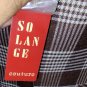 Woman set Summer Unlined Mix Linen Brown Jacket Check Half Ages 70