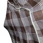 Woman set Summer Unlined Mix Linen Brown Jacket Check Half Ages 70
